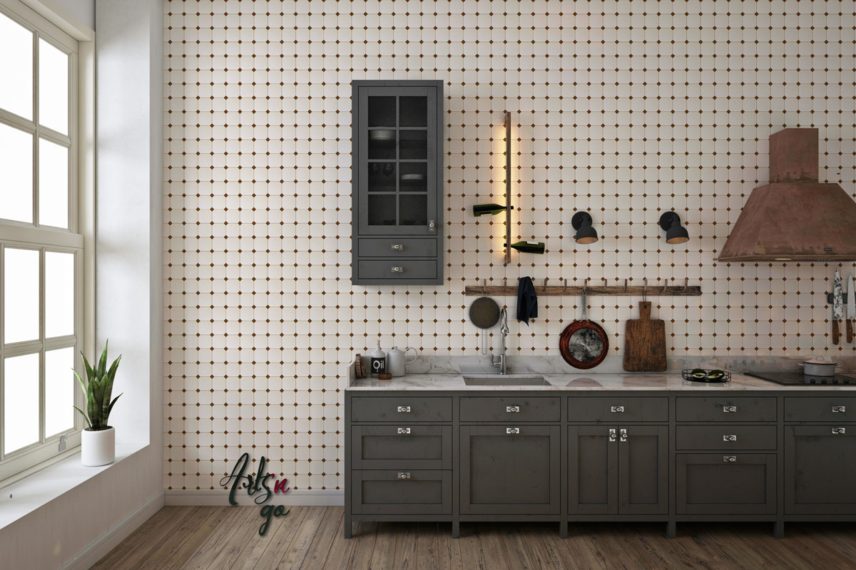 Carreaux de ciment autocollant tradition
