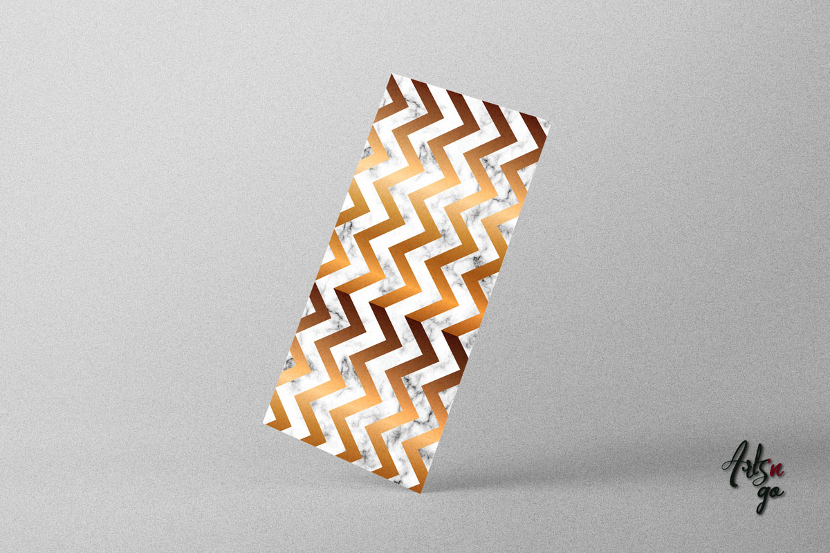 Carreaux de ciment autocollant zigzag