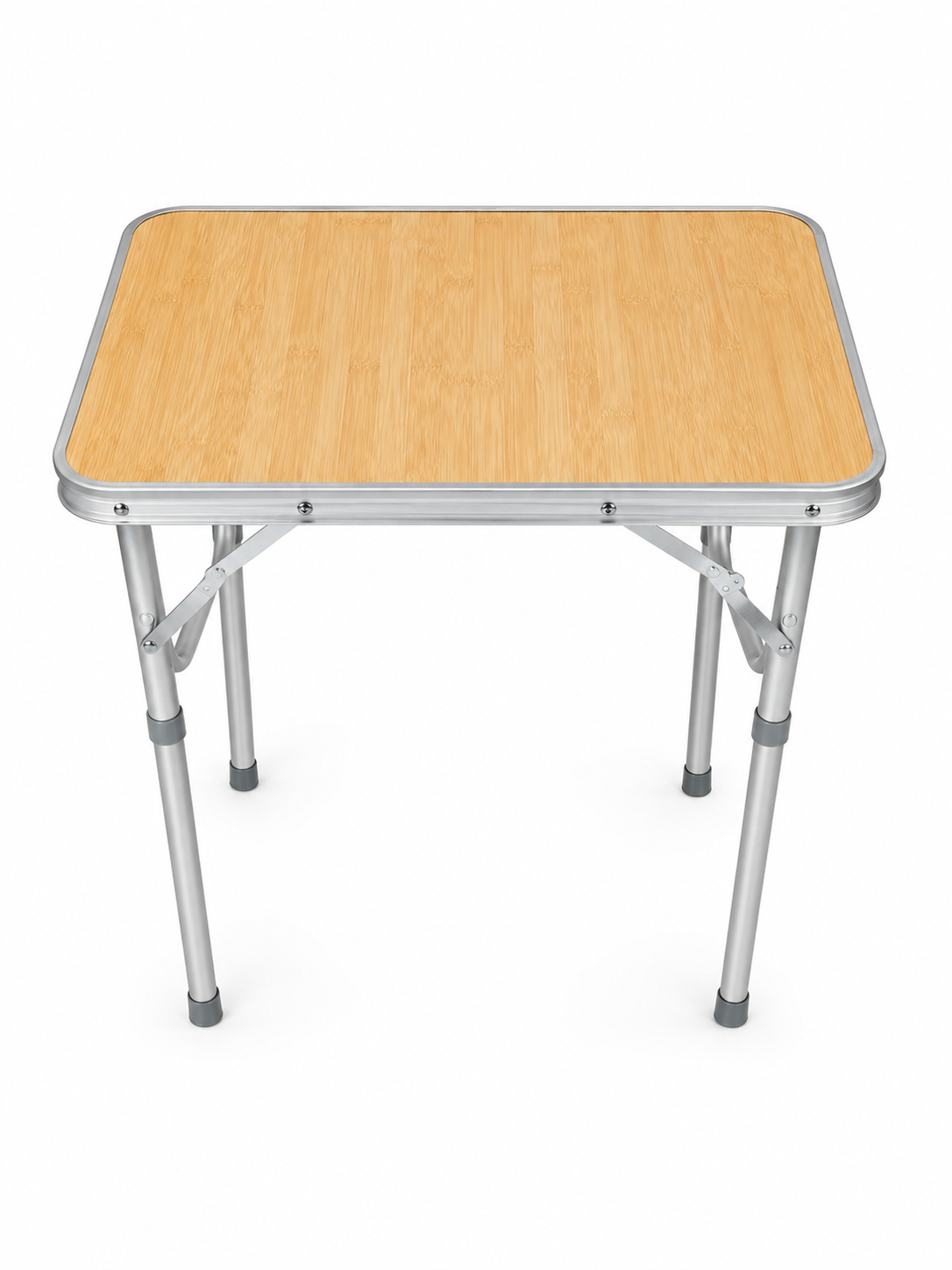 Table pliante portable avec plateau effet bois