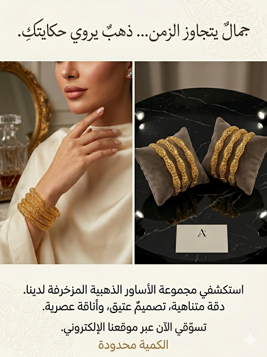 أساور الفخامة العصرية (تصميم مشبّك).