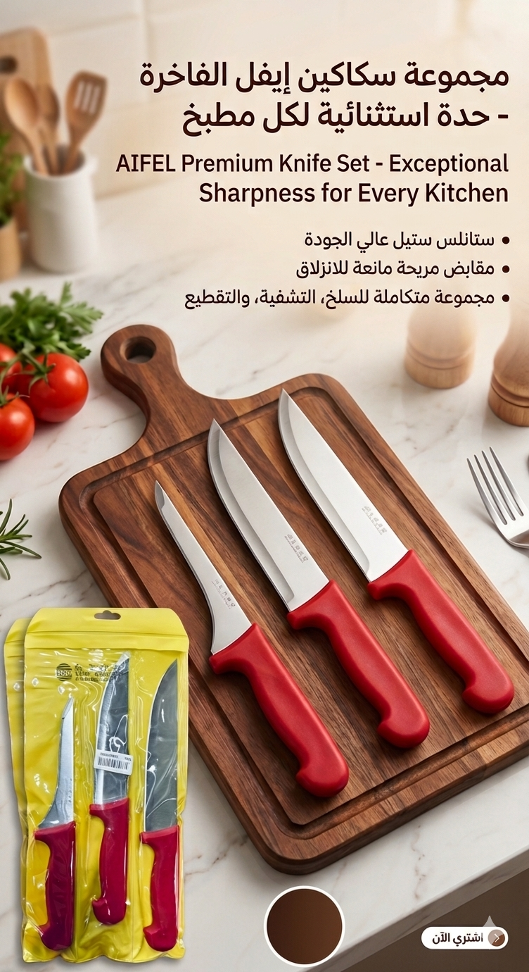 مجموعة سكاكين إيفل الفاخرة 3 pièces