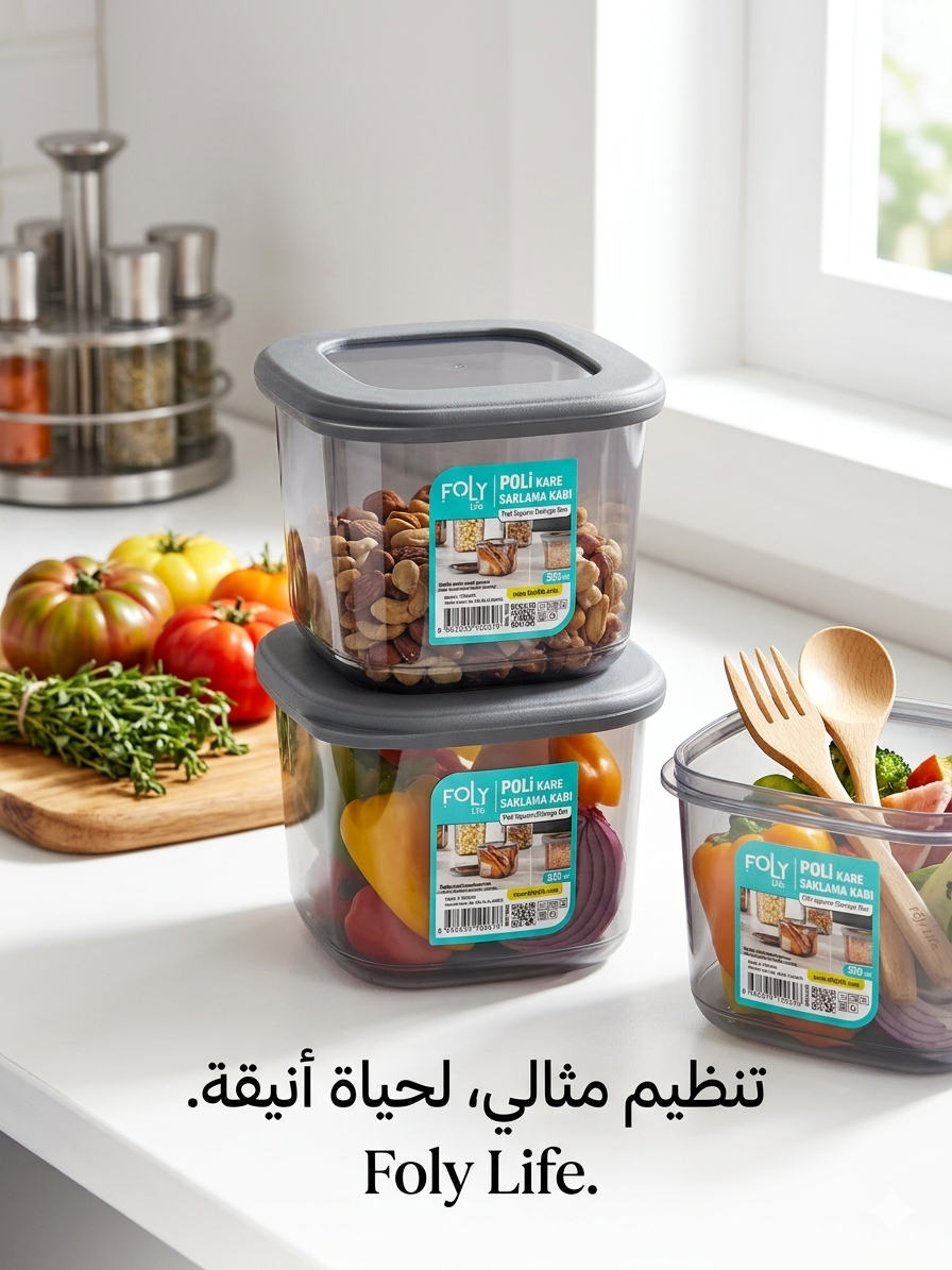 علبة تخزين مربعة من ماركة Foly Life