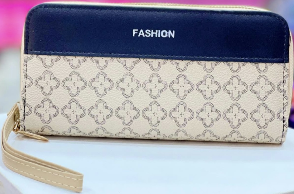 Portefeuille long fashion à fermeture éclair