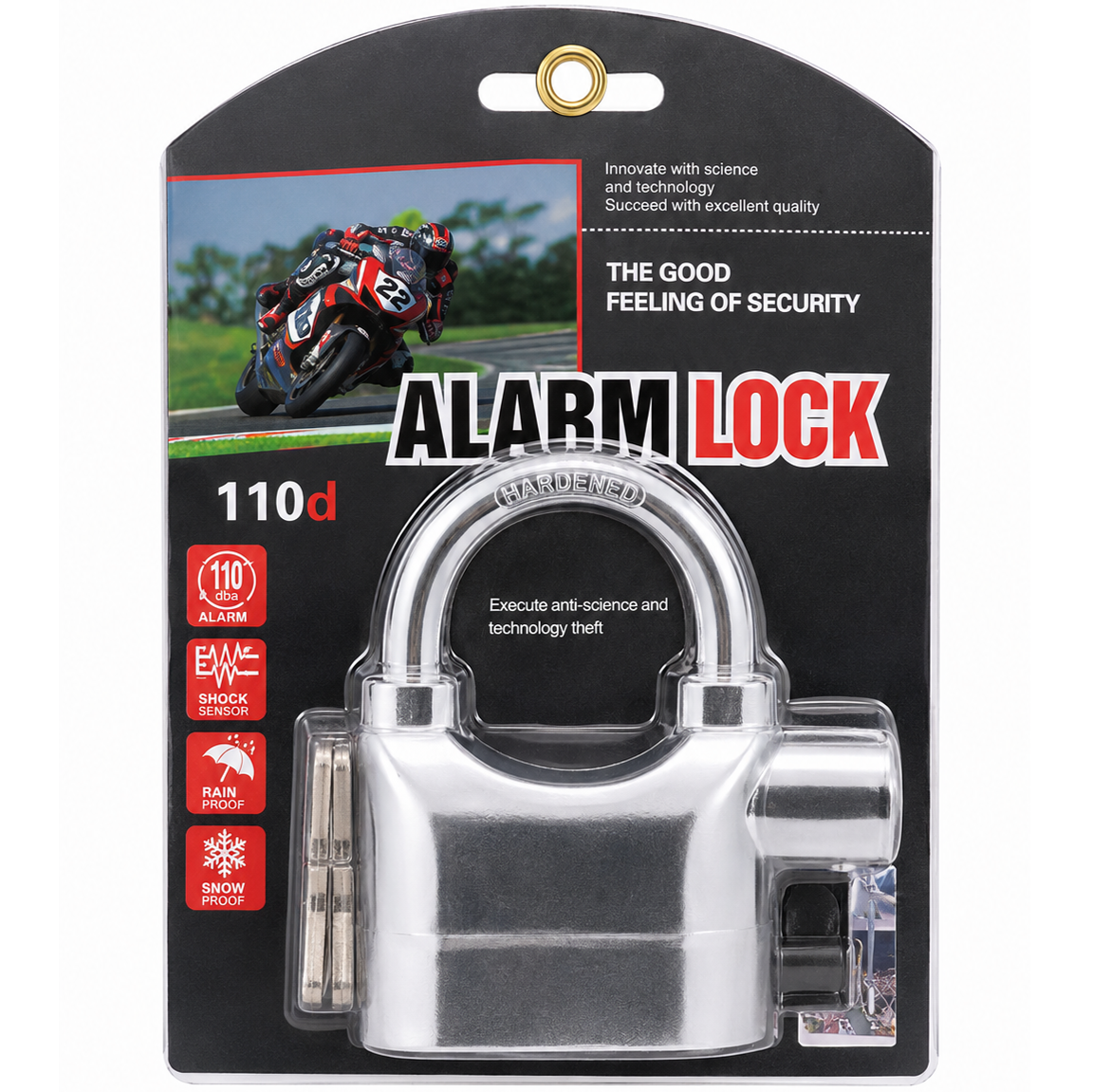 Cadenas d'alarme antivol 110 dB