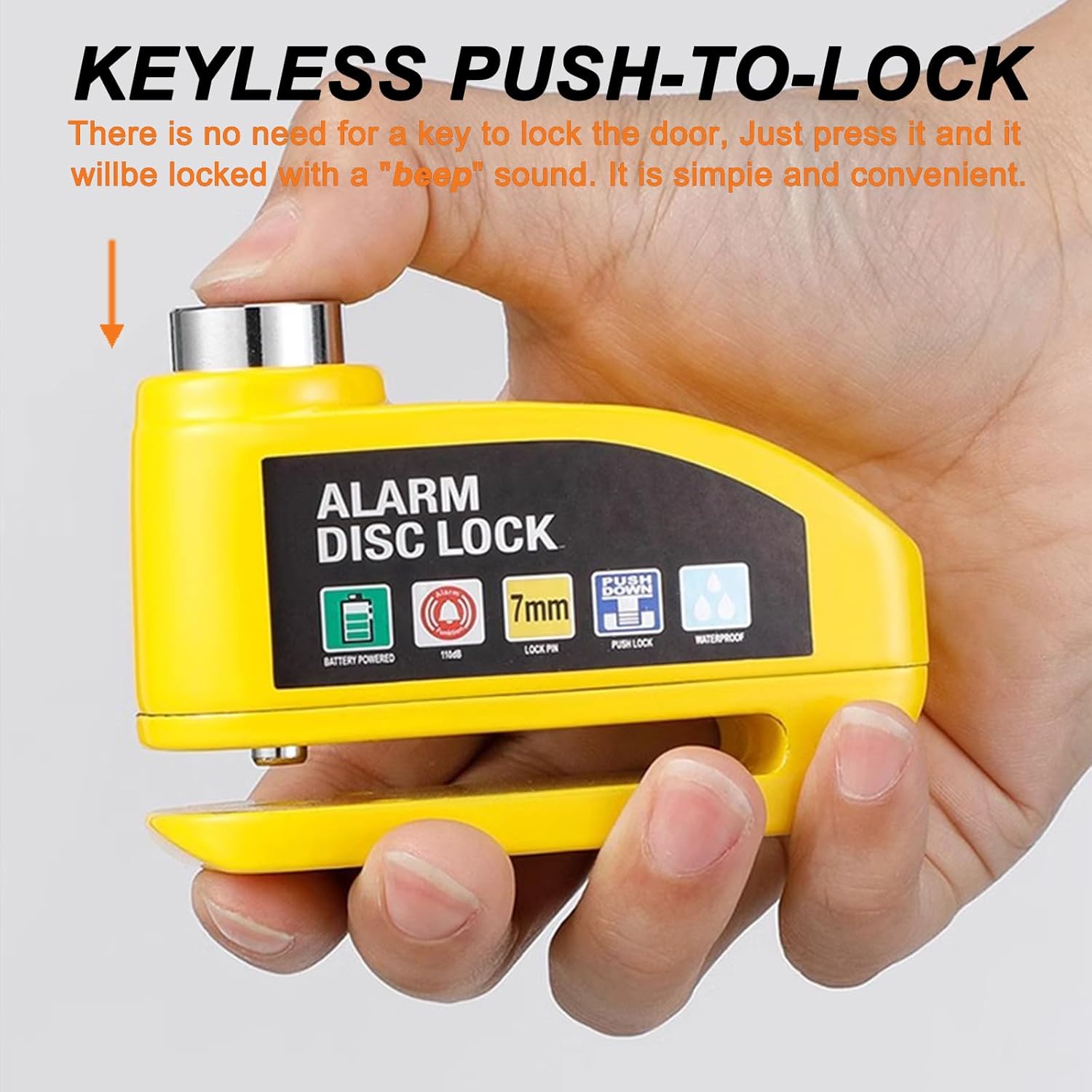 Bloc-disque d'alarme pour moto