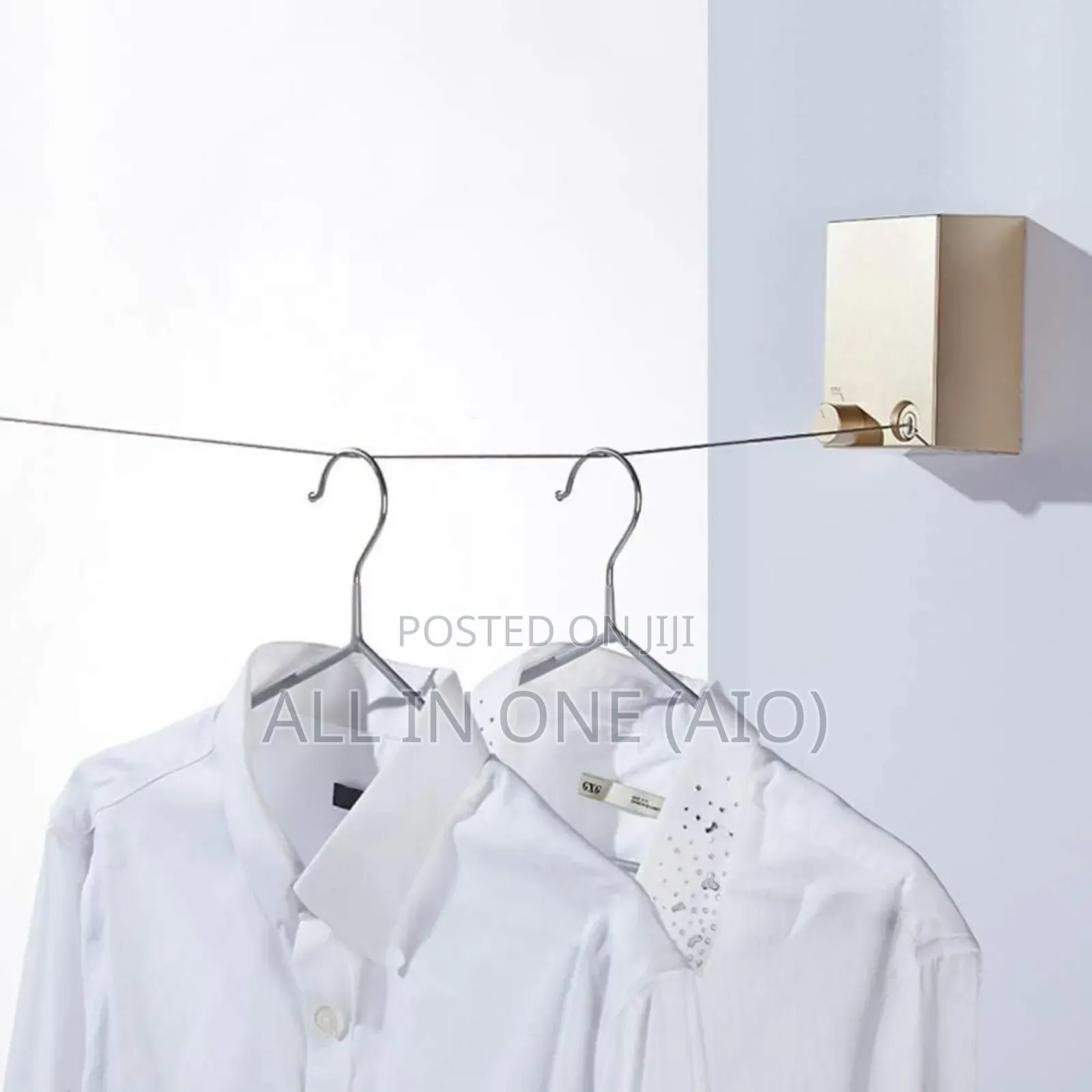 Étendoir à linge rétractable en acier inoxydable