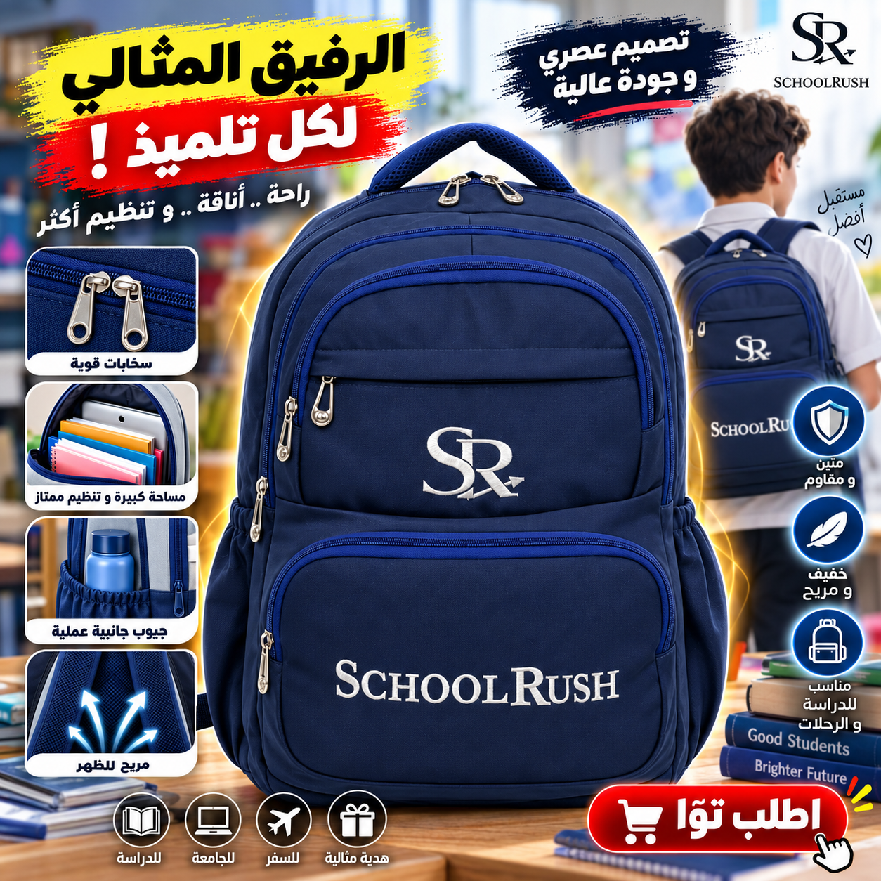 sac a dos bleu pour homme