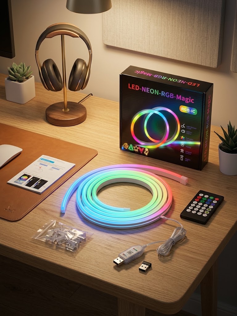 Bande LED Néon Flexible RGB-IC Multicolore
