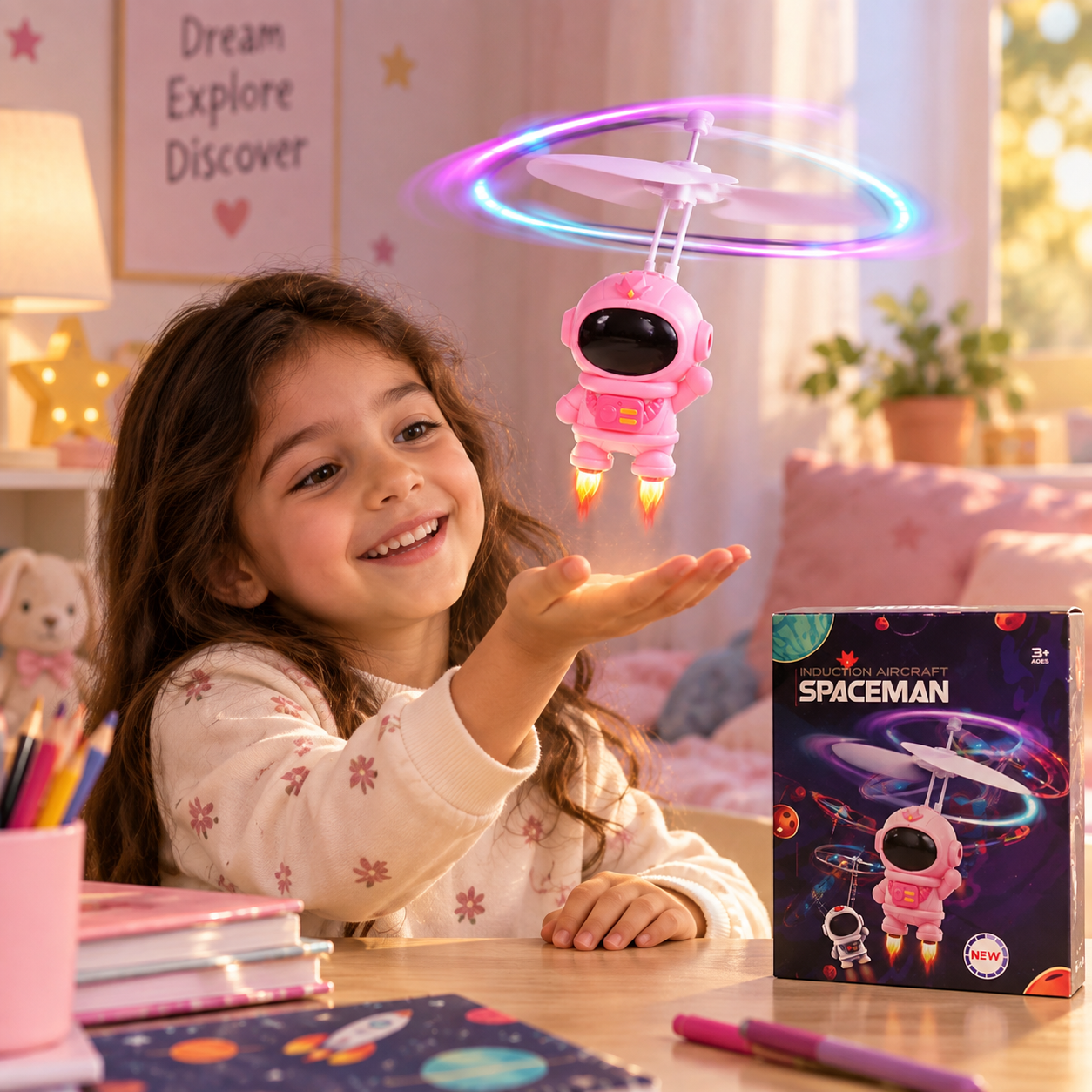 Astronaute Volant à Induction Infrarouge Rechargeable USB – Drone Enfant 2 Jouet Astronaute Volant Tunisie - Vue 1 Kadowet Tunisie