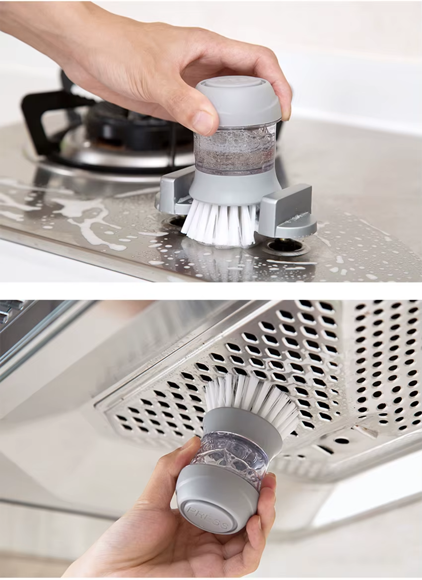 Brosse de Nettoyage pour Cuisine avec Distributeur de Savon