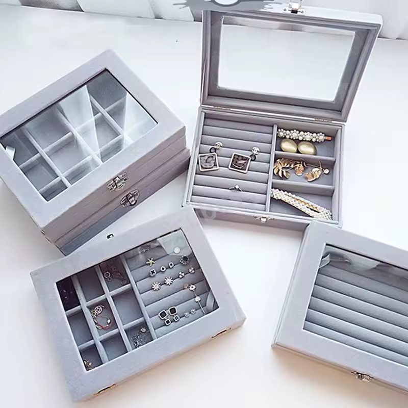 Boîte à Bijoux Élégante avec Compartiments & Miroir