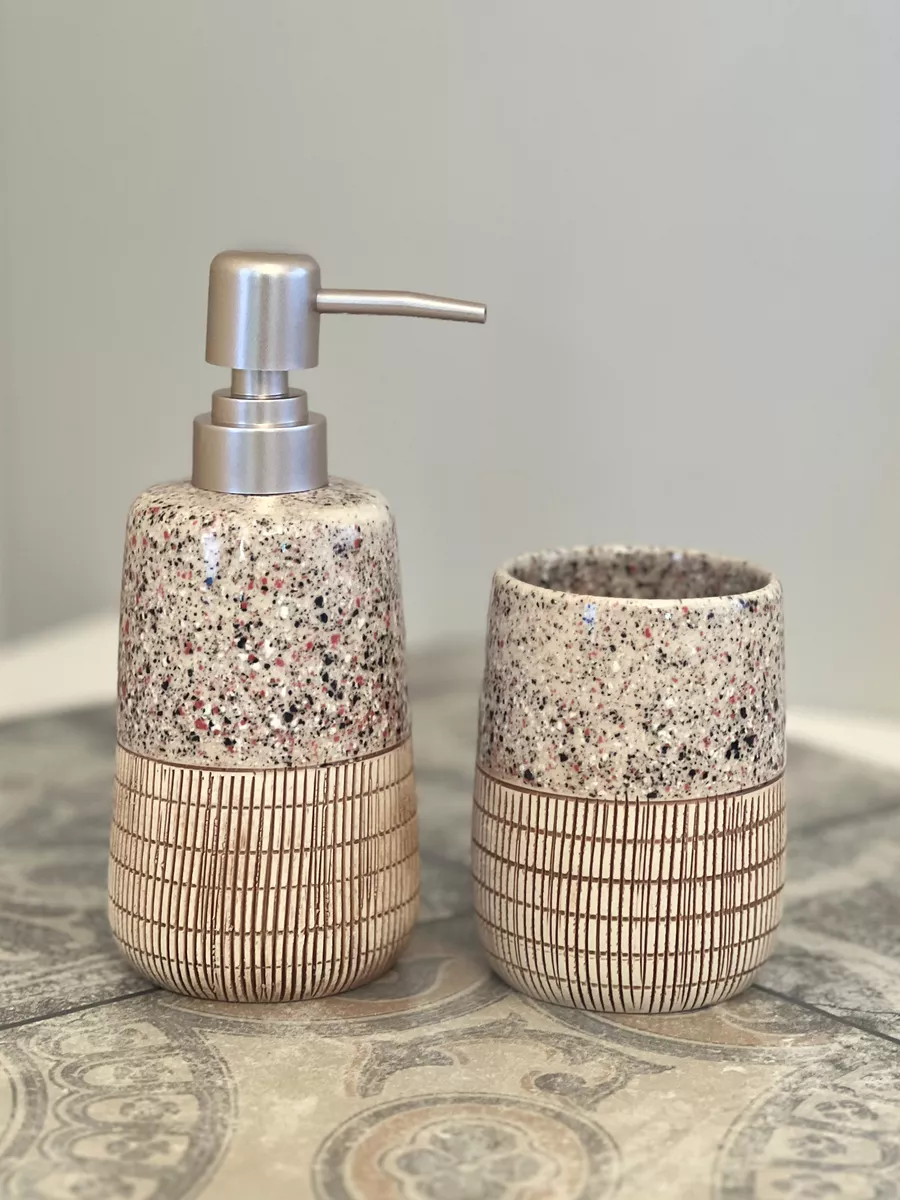 Ensemble d’accessoires de salle de bain en céramique 4 pcs