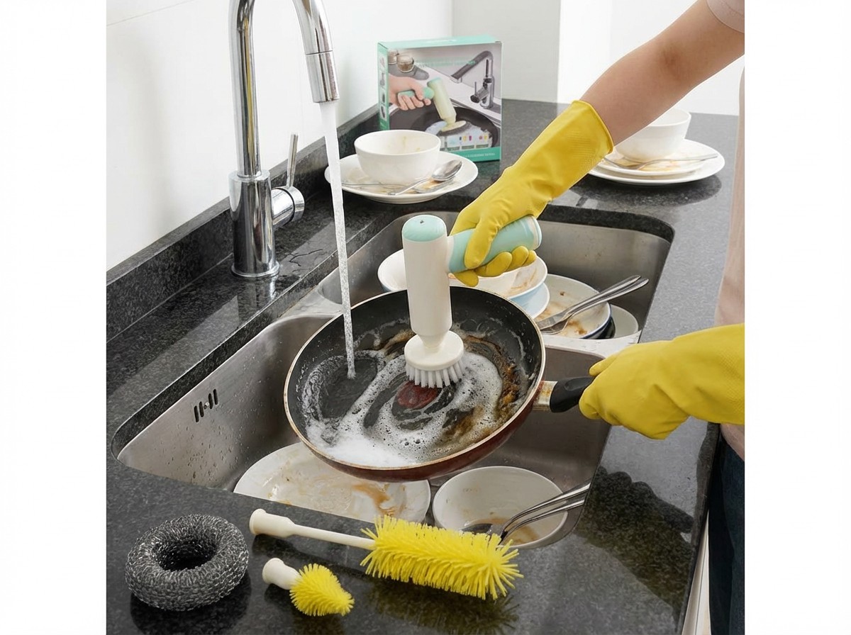 Brosse multifonctions rotative rechargeable 7 en 1
