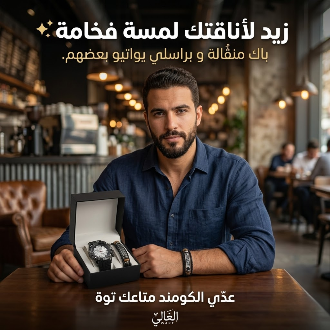 Coffret montre homme avec accessoire et box