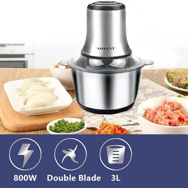 Hachoir A Viande Electrique Sokany - 3 Litres - 800W - LB7005A