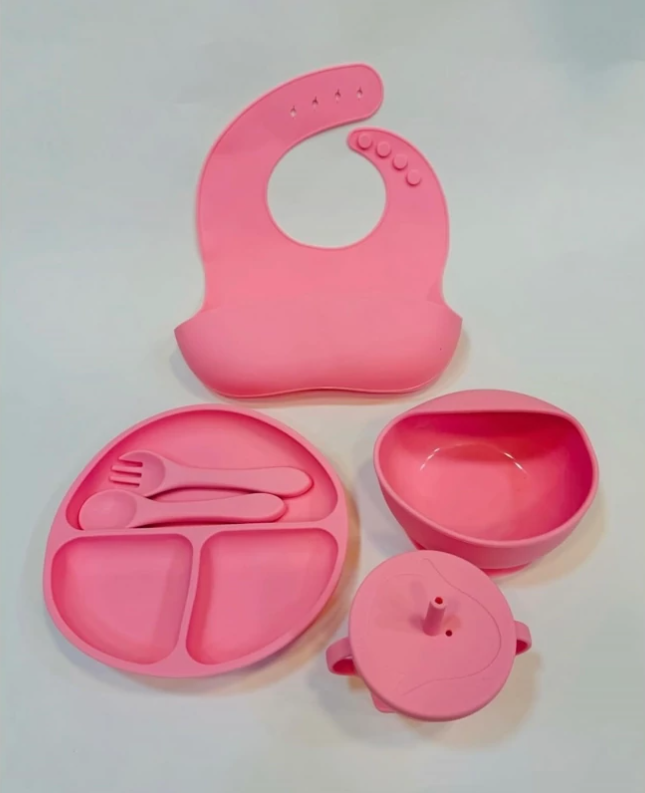 Set de Couverts d'Apprentissage Bébé en Silicone Alimentaire Sans BPA 1 Set de Couverts d'Apprentissage Bébé en Silicone Alimentaire Sans BPA