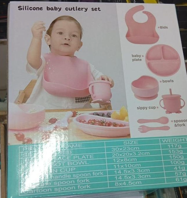 Set de Couverts d'Apprentissage Bébé en Silicone Alimentaire Sans BPA 4 Couverts Silicone Bebe Tunisie - Vue 3 Kadowet Tunisie