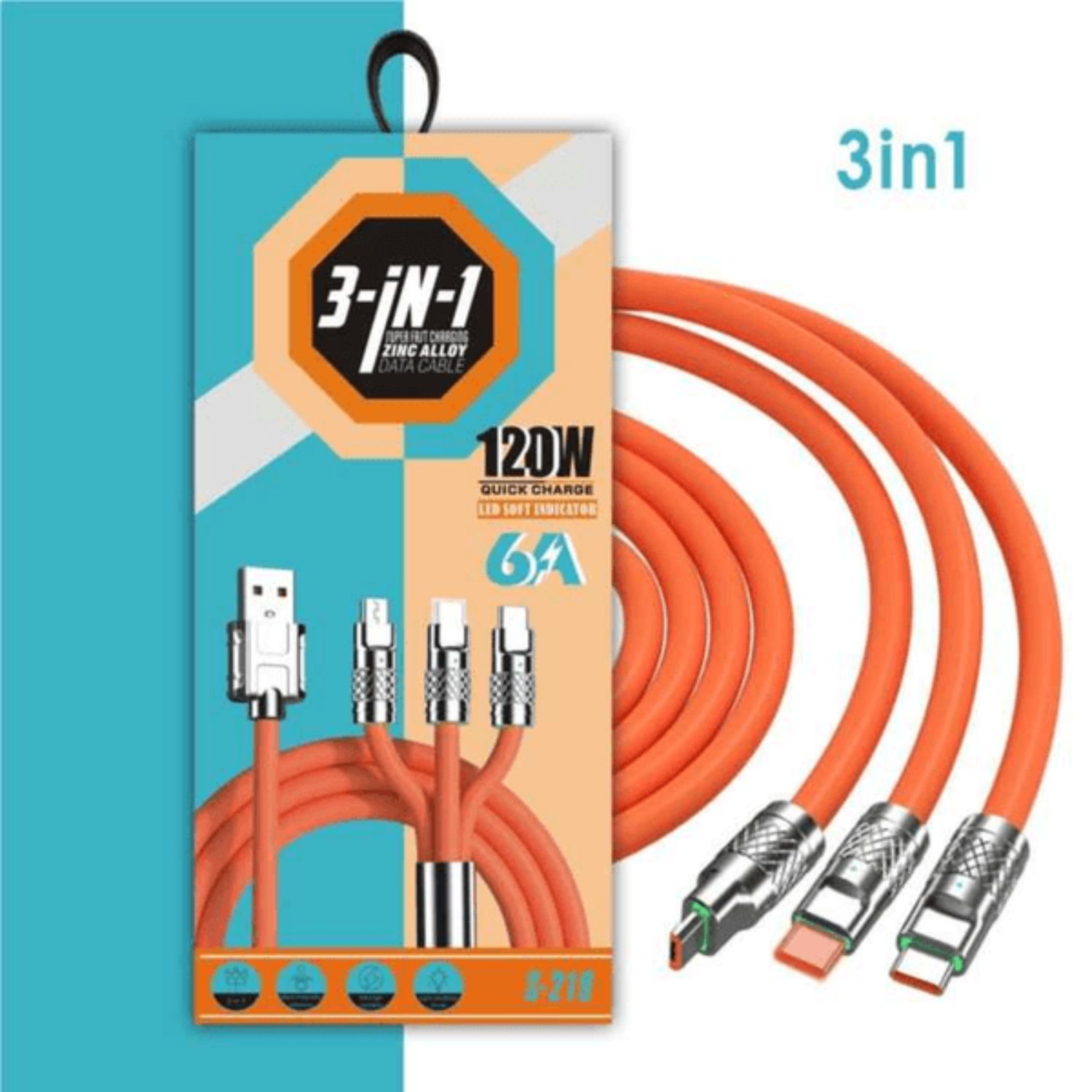Câble de données 3in1