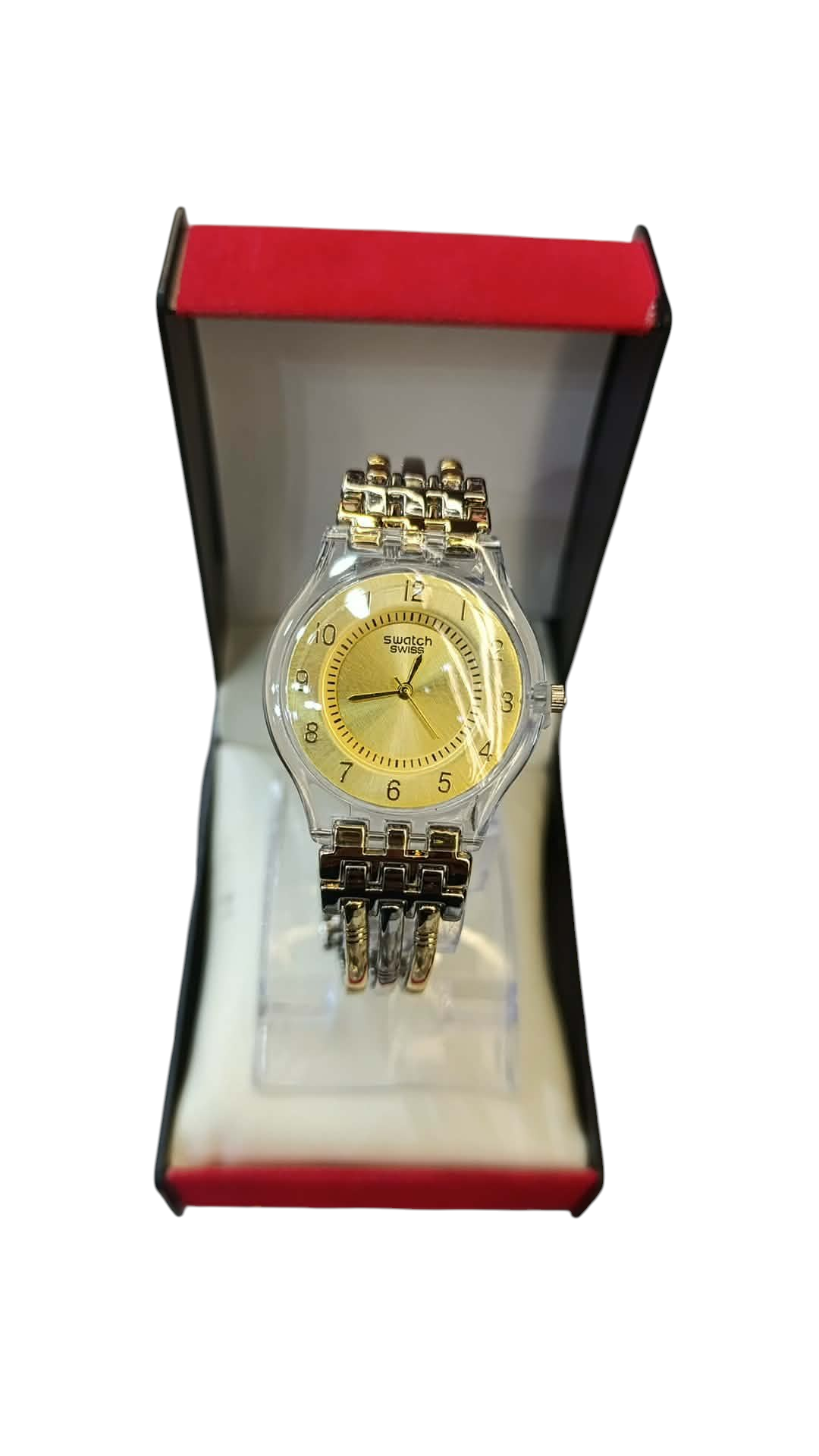 Montre swatch doré