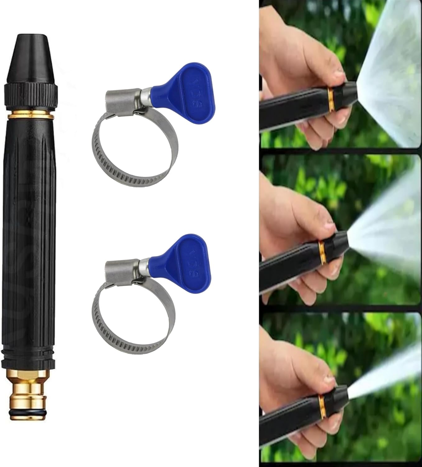 pistolet à eau haute pression réglable en métal