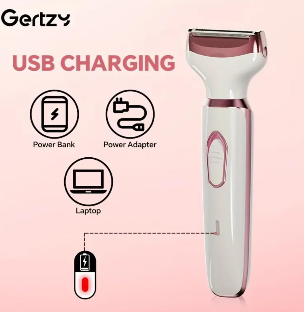 Kit de Beauté Lady Shaver 4-en-1 Rechargeable USB