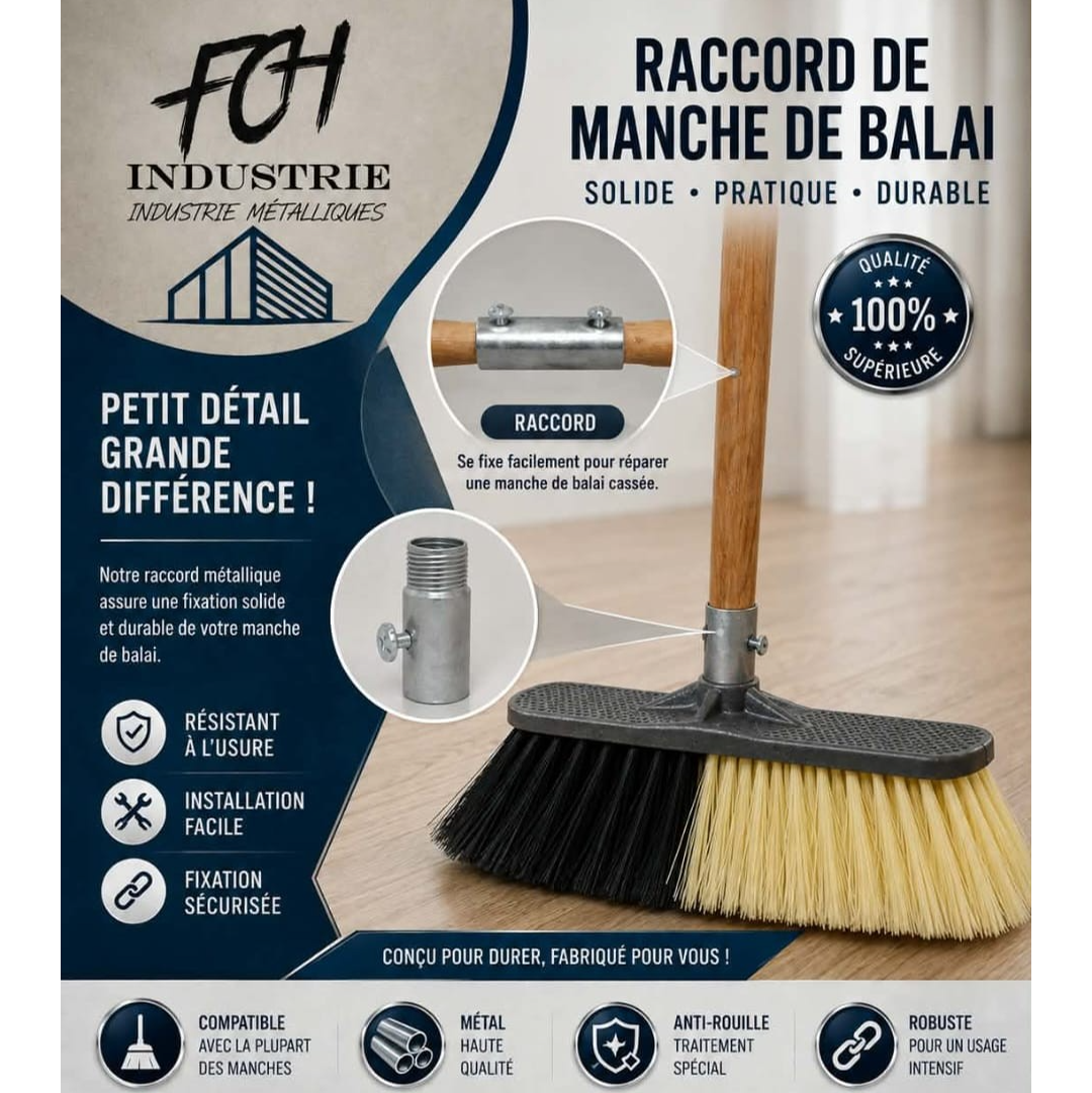 Raccord de manche de balai