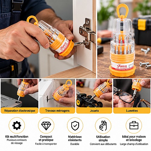 Kit de Tournevis Multifonction