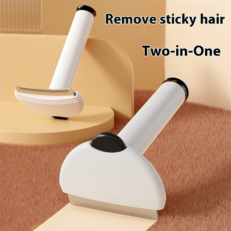 Brosse 2-en-1 pour Animaux – Démêlante et Anti-Poils Collants