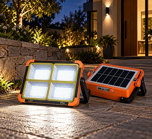 Projecteur LED solaire portable