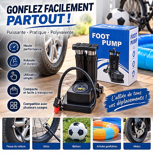 Pompe à pied compacte