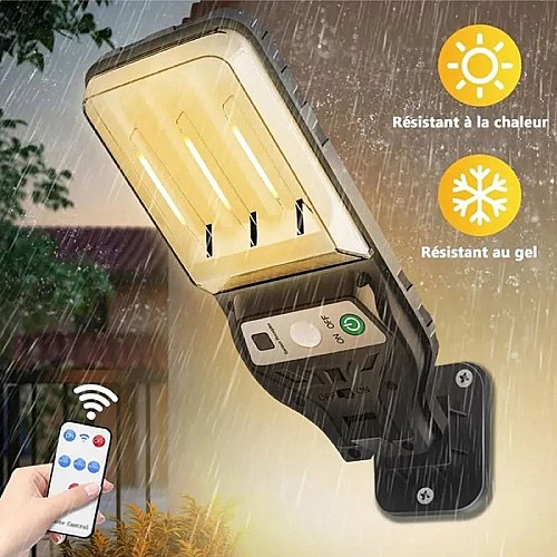 Lampadaire Solaire Exterieur - Detecteur de Mouvement - Étanche