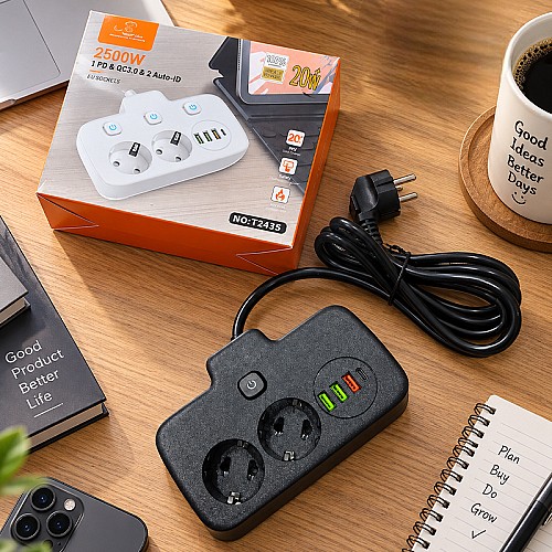 Rallonge Electrique Portable De 2 Mètres