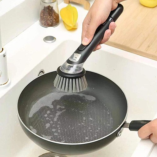 Brosse à Vaisselle Avec Long Manche et Liquide Pré-rempli