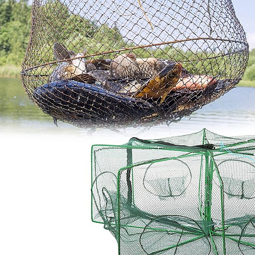 Filet De Pêche Pliable Portable 8 Trous
