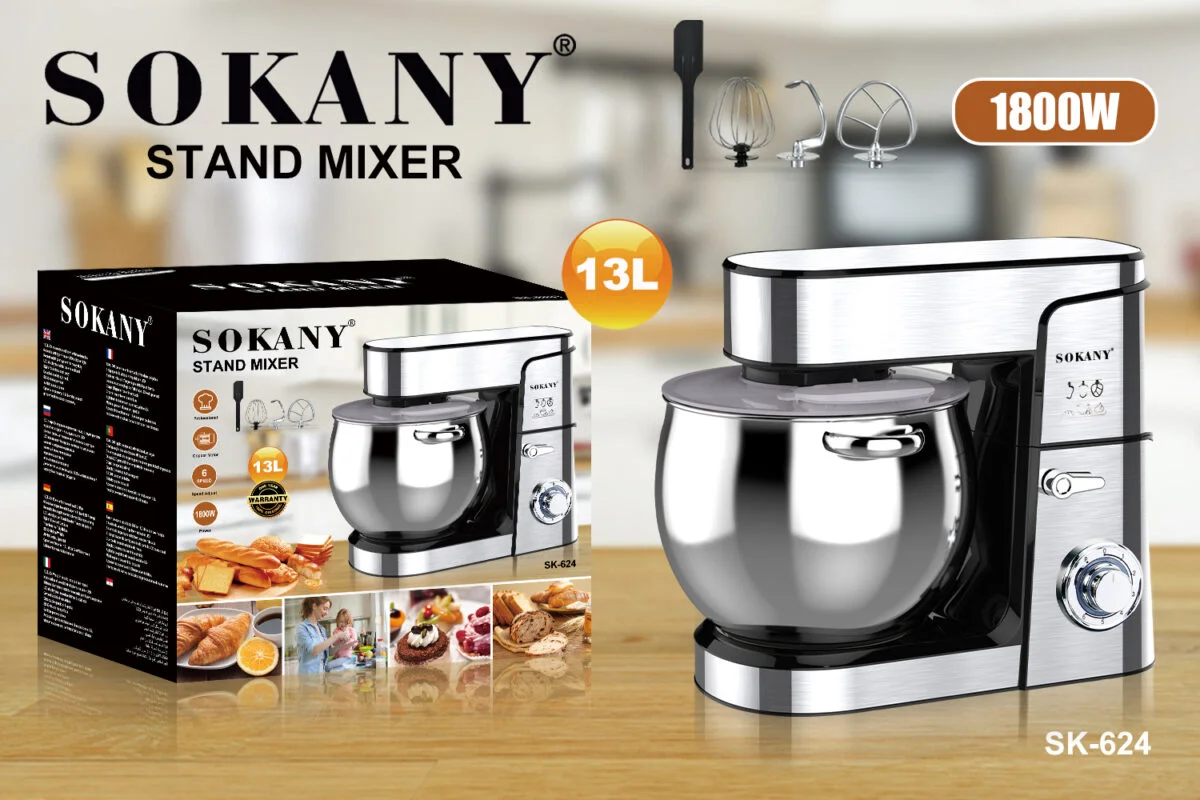 Robot pétrin géant Sokany SK-624 - 1800W - 13L
