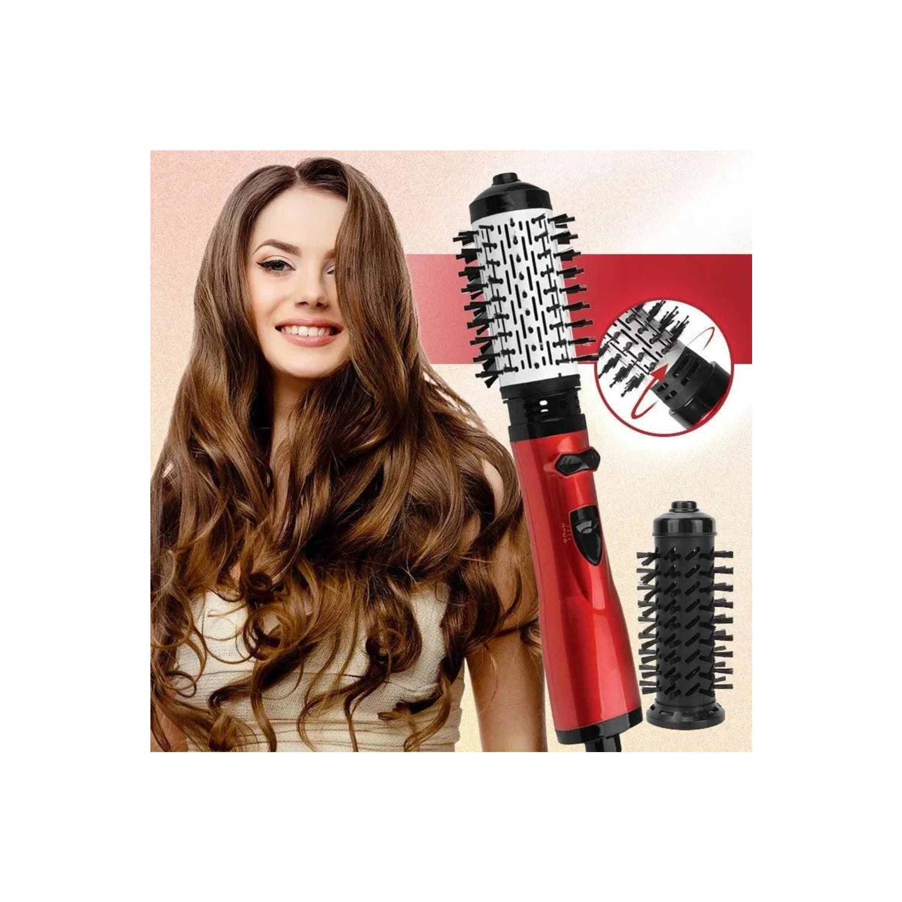 Brosse soufflante et rotative 3-en-1