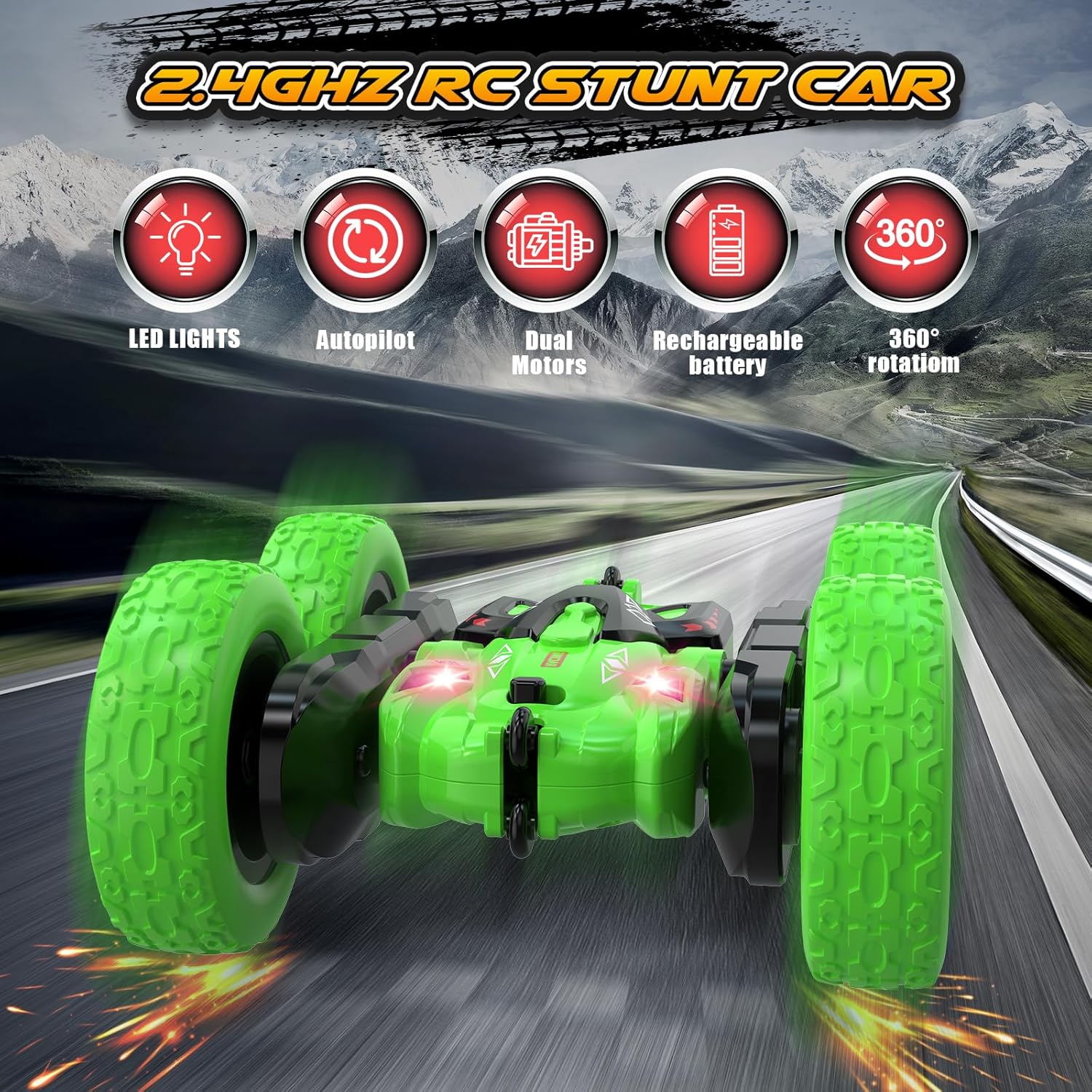 سيارة تحكم عن بُعد – لعبة سيارات بهلوانية RC للأطفال